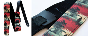 Custom Leather Guitar Strap | 2.5" Square Body | Black Leather | Design online